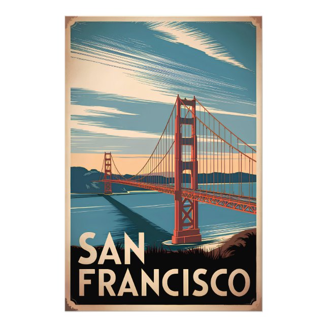 San Francisco USA Vintag Fotodruck (Vorne)