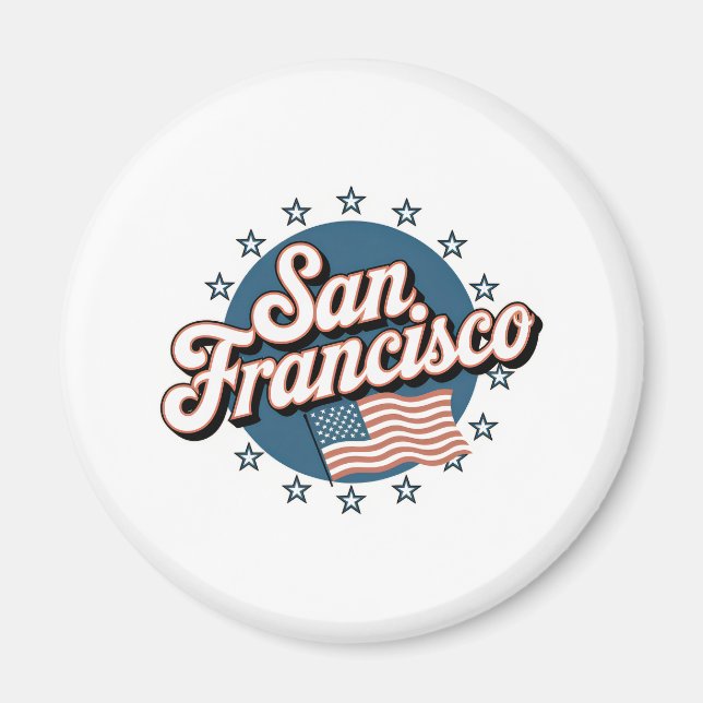 San Francisco USA Vintag Magnet (Vorne)