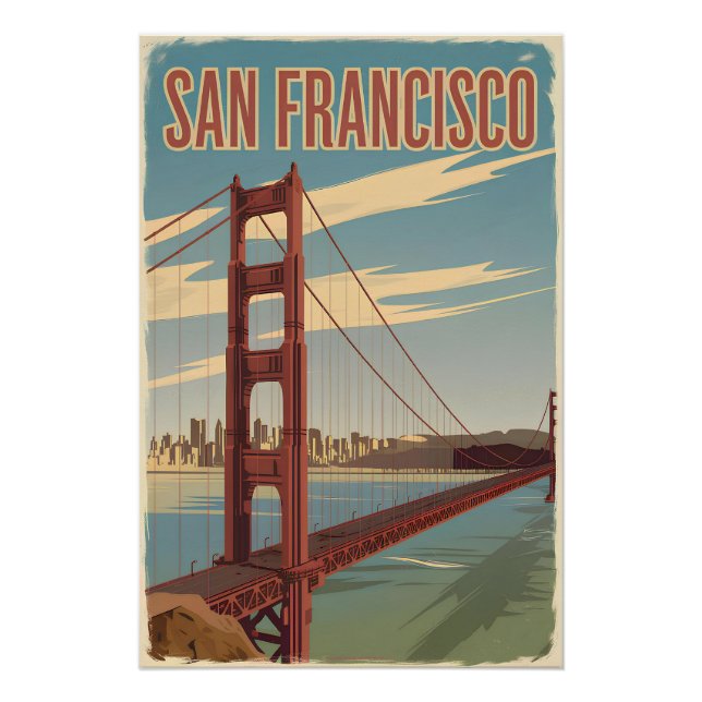 San Francisco USA Vintag Poster (Vorderseite)