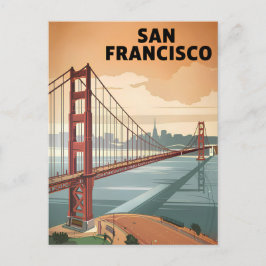 San Francisco USA Vintag Postkarte
