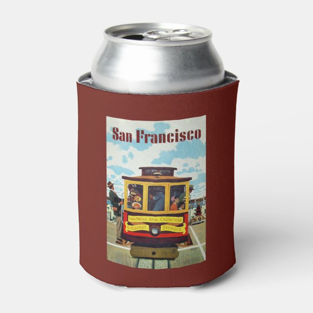 San Francisco USA Vintage Travel kann kühler Dosenkühler (Kanne Vorderseite)