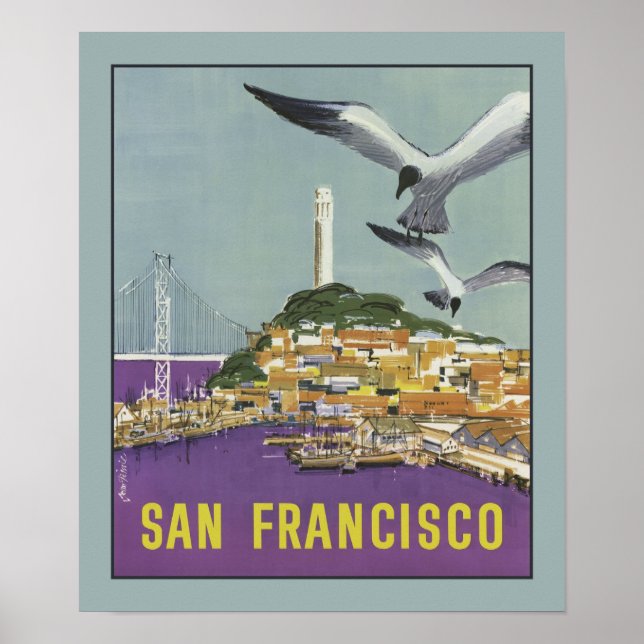 San Francisco USA Vintage Travel Poster (Vorne)