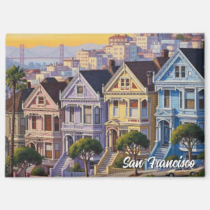 San Francisco Viktorianisch Houses Kalifornien Magnet