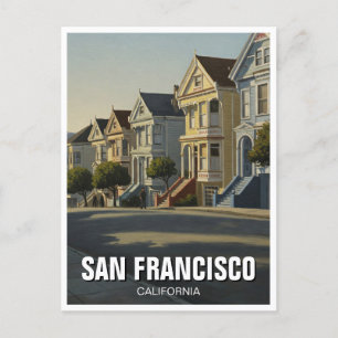 San Francisco Viktorianisch Houses Kalifornien Postkarte