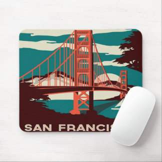 San Francisco Vintag Style Golden Gate Bridge Mousepad