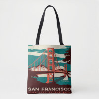 San Francisco Vintag Style Golden Gate Bridge 