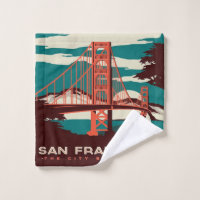 San Francisco Vintag Style Golden Gate Bridge
