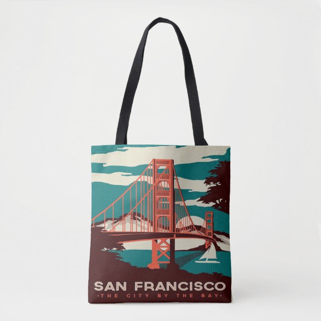 San Francisco Vintage Art-Taschentasche Tasche (Vorderseite)