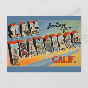 San Francisco Vintage Postkarte