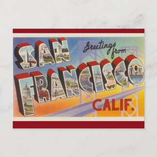 San Francisco Vintage-Postkarte Postkarte