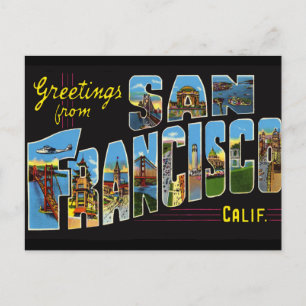 San Francisco Vintage-Postkarte Postkarte