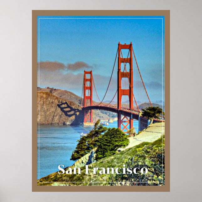 San Francisco Vintage Reiseplakat Poster (Vorne)