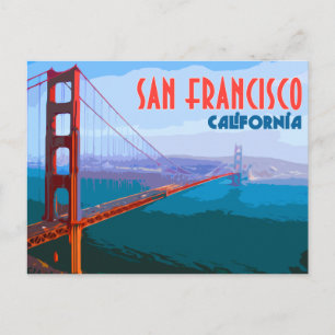 San Francisco Vintage-Reisepostkarte Postkarte