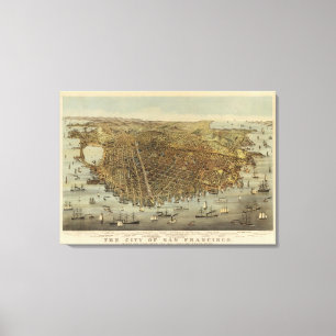 San Francisco Vogelaugenansicht Leinwanddruck