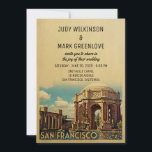 San Francisco Wedding Invitation Palace Fine Arts Einladung<br><div class="desc">Vintage Hochzeitseinladung in San Francisco mit dem Palast der Schönen Künste,  in der Mitte des Jahrhunderts ein Hauch von Retro-Stil vorherrscht. Ihre Hochzeitsgäste werden diese einzigartige Vintage Hochzeit in Urlaubsort in San Francisco California Liebe einladen.</div>