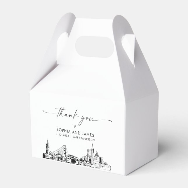 San Francisco Wedding Personalisiert Favor Box Geschenkschachtel (Vorderseite)