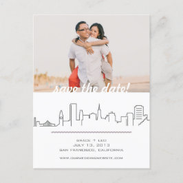 San Francisco Wedding Save the Date with Foto Ankündigungspostkarte