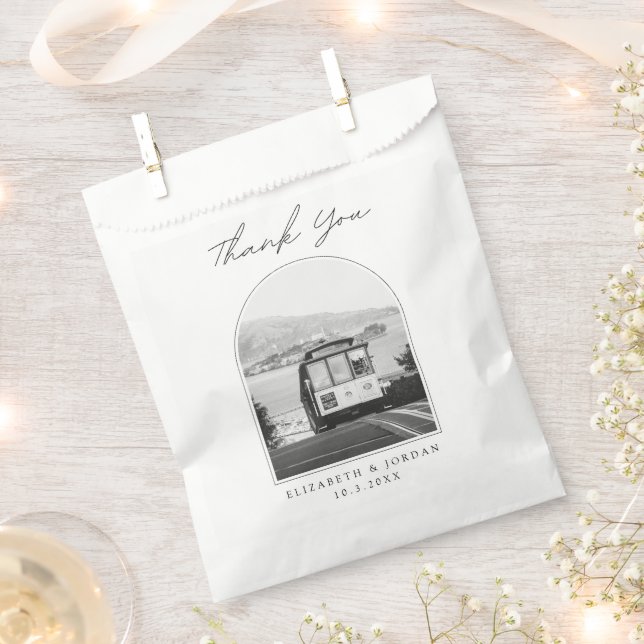 San Francisco Wedding Trolley Foto Danke Geschenktütchen (Ausgeschnitten)