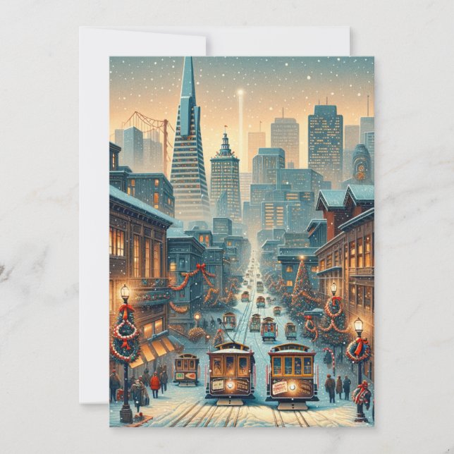 San Francisco Weihnachten - Weihnachtskarte (Vorderseite)