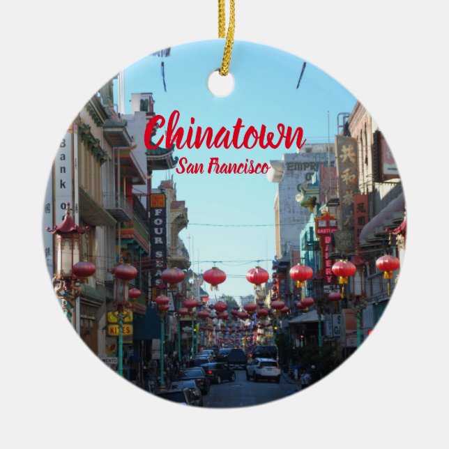 San Francisco Weihnachtsdekoration Keramik Ornament (Vorne)