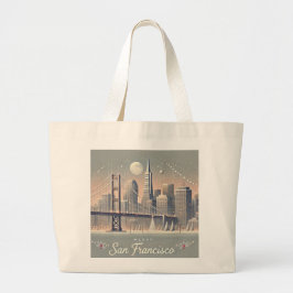 San Francisco Weihnachtskarte | Golden Gate Bridge Jumbo Stoffbeutel