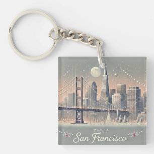 San Francisco Weihnachtskarte   Golden Gate Bridge Schlüsselanhänger