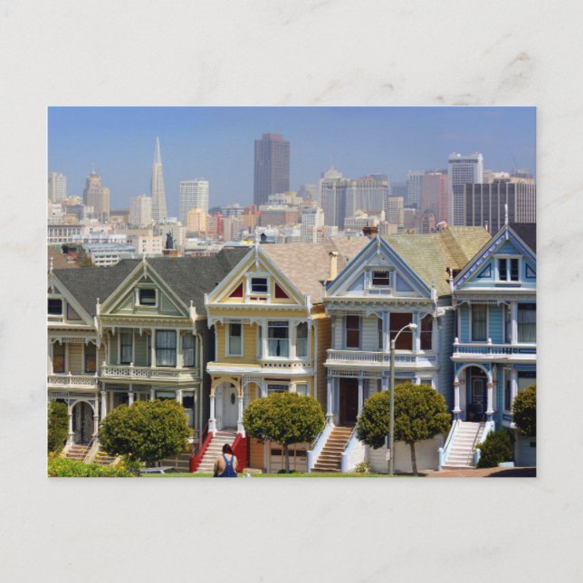San Franciscos berühmte bemalte Ladys Postkarte (Vorderseite)