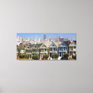 San Franciscos berühmte Painted Ladies Leinwanddruck