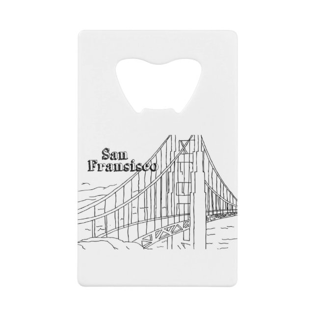 San Franciscos Golden Gate Bridge Geldbeutel Flaschenöffner (Vorderseite)