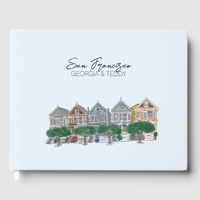 San Fransisco, Kalifornien Wedding Gästebuch (Vorderseite)