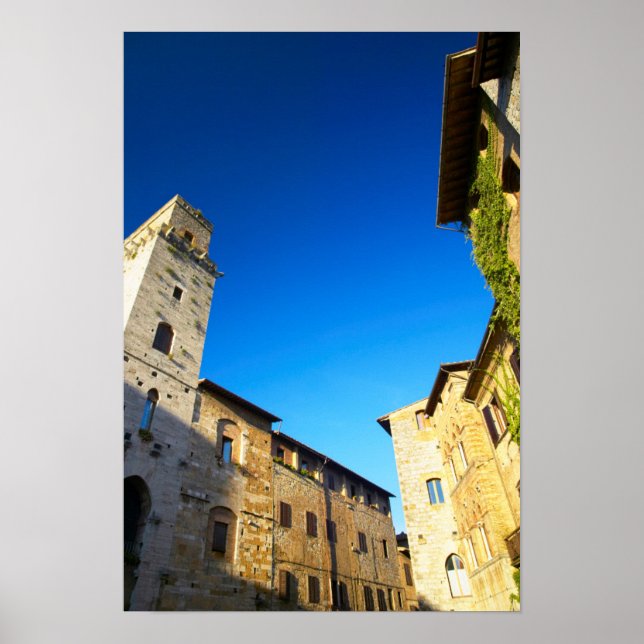 San Gimignano Altstadt, Siena, Toskana, Italien Poster (Vorne)