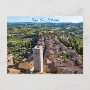 San Gimignano cityscape, Toscane Carte postale