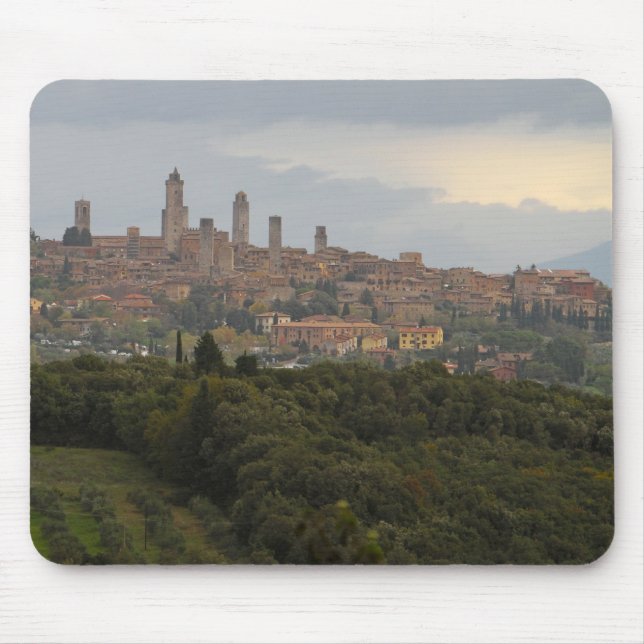 San Gimignano, Italien Mousepad (Vorne)