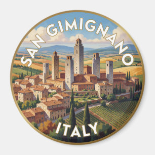 San Gimignano Italien Türme Reise Szene 🏰 Magnet