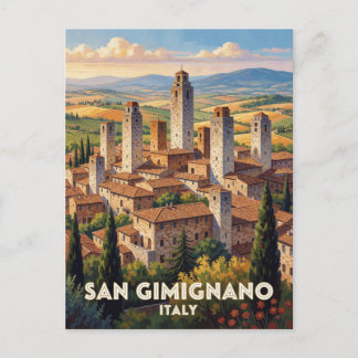 San Gimignano Italien Türme Reise Szene 🏰 Postkarte
