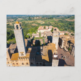 San Gimignano Stadtbild, Toskana Postkarte