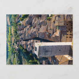 San Gimignano Stadtbild, Toskana Postkarte