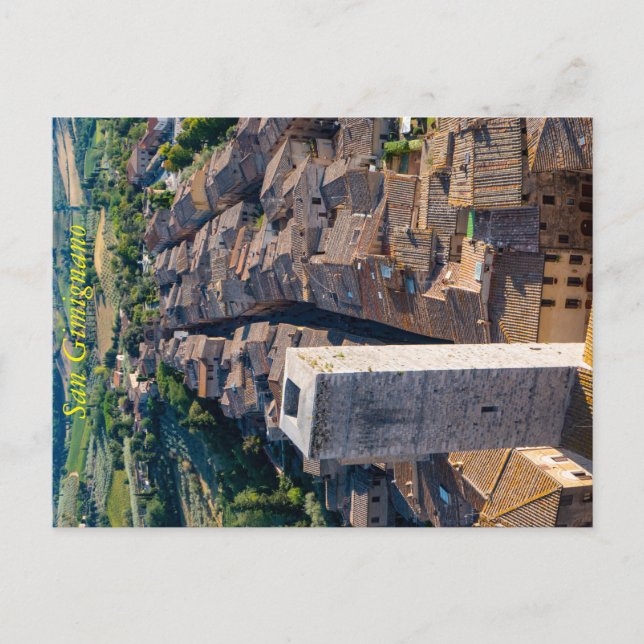 San Gimignano Stadtbild, Toskana Postkarte (Vorderseite)