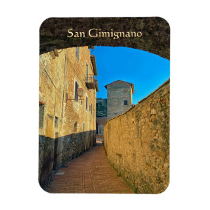 San Gimignano Straßen Flexibles Foto Magnet