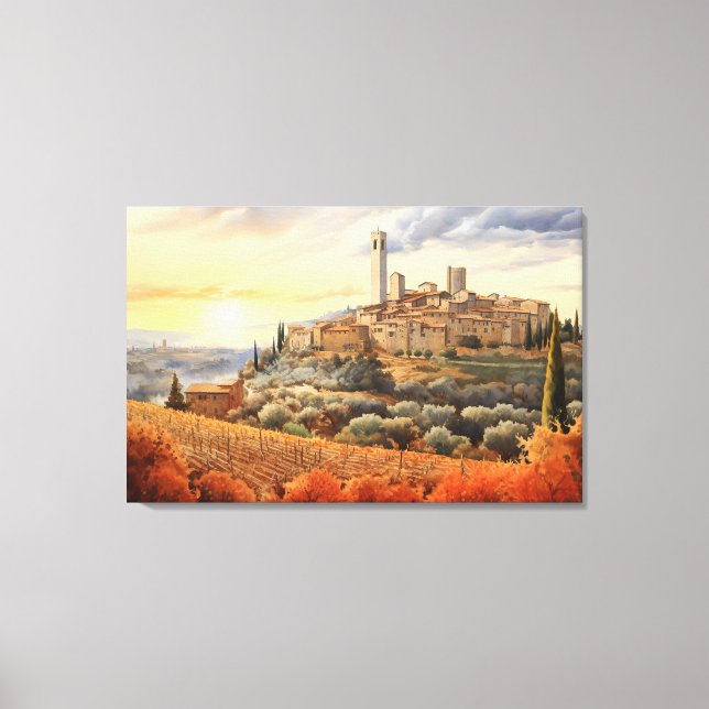 San Gimignano, Toskana - Italien Canvas Print Leinwanddruck (Vorderseite)