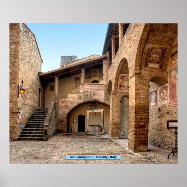 San Gimignano, Toskana, Italien Poster (Vorne)