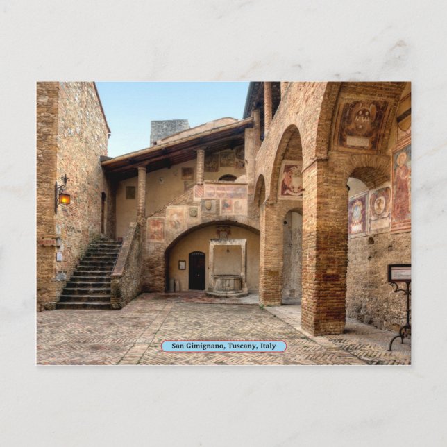 San Gimignano, Toskana, Italien Postkarte (Vorderseite)