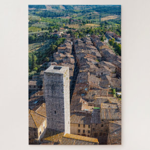 San Gimignano vom Himmel, Toskana
