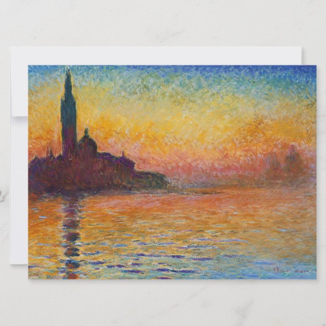 San Giorgio Maggiore in der Abenddämmerung (von Cl Karte (Vorderseite)