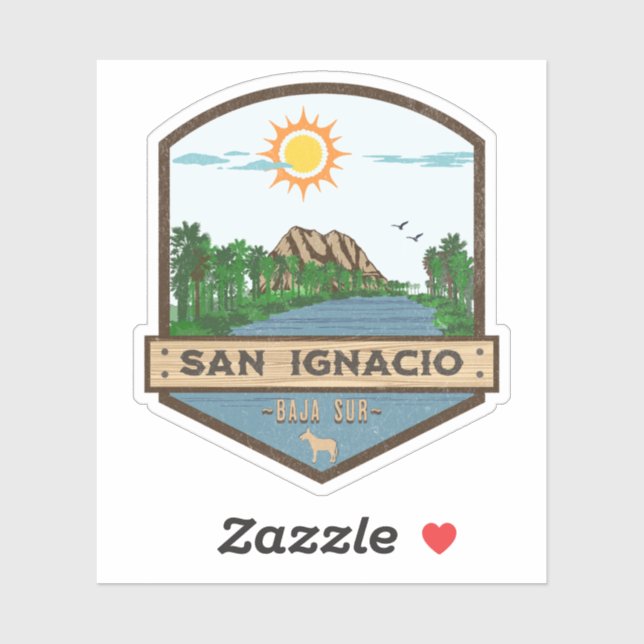 San Ignacio Baja California Sur Mexiko Aufkleber (Blatt)