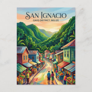 San Ignacio Town Belize Postkarte