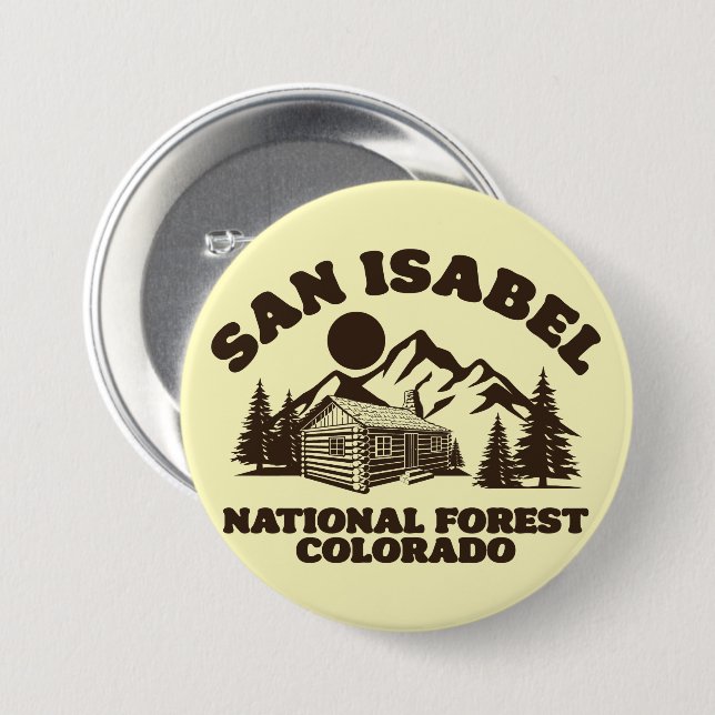 San Isabel National Forest Colorado Button (Vorne & Hinten)