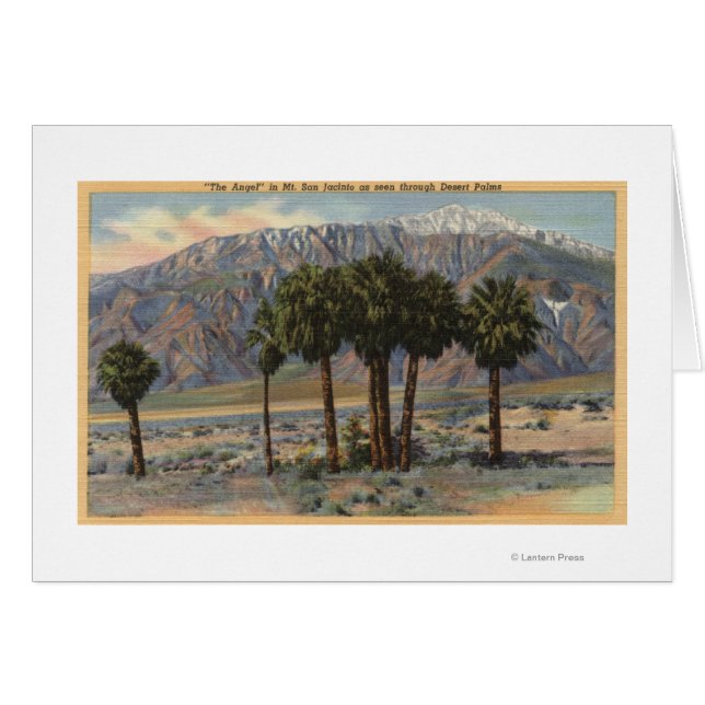 San Jacinto Angel Aussicht durch Palmen (Vorderseite (Horizontal))