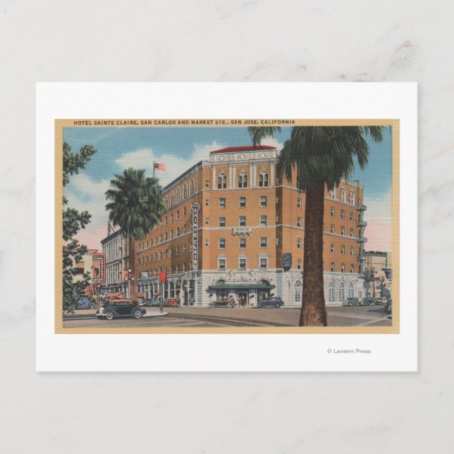 San Jose, CA - Hotel Sainte Claire Postkarte (Vorderseite)