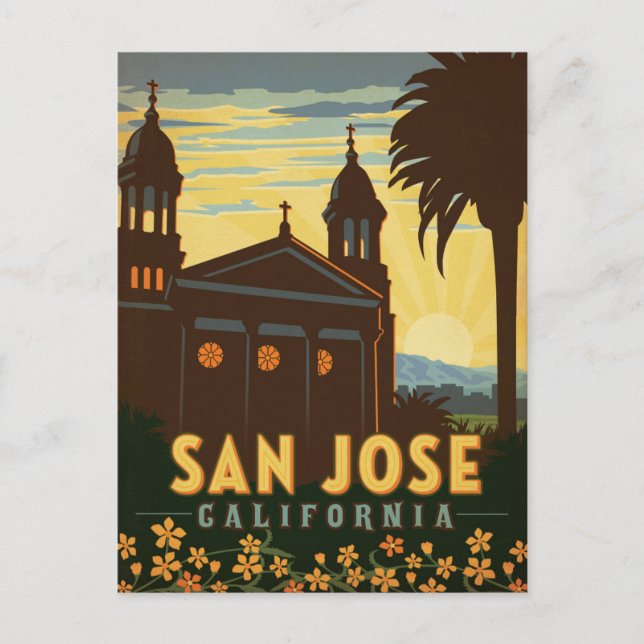 San Jose, CA Postkarte (Vorderseite)